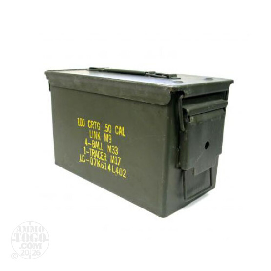 4 - USGI 50cal. Ammo Cans - Good Condition w/ Dessicant